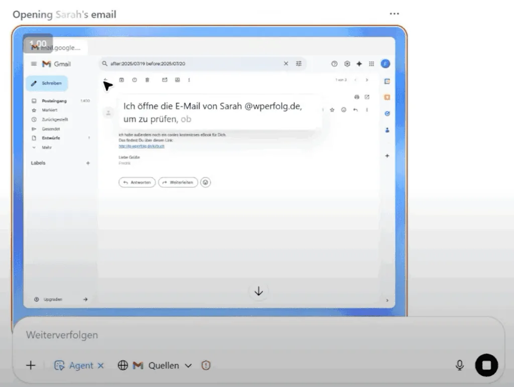 agenten beispiel 2 prueft emails