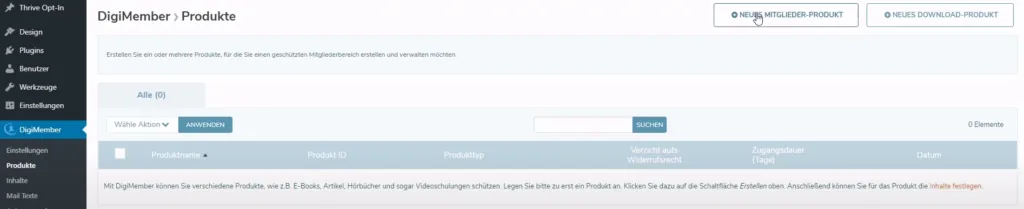 digimember produkt anlegen