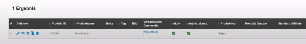 test produkt