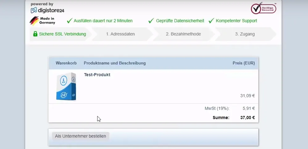 test produkt bestellen