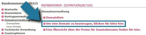 Domain verwaltung und domain beantragen