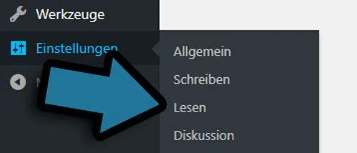 blog einrichten und startseite