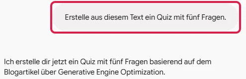 Nachricht Erstelle aus diesem Text ein Quiz mit fünf Fragen im Canvas-Chat, rot markiert