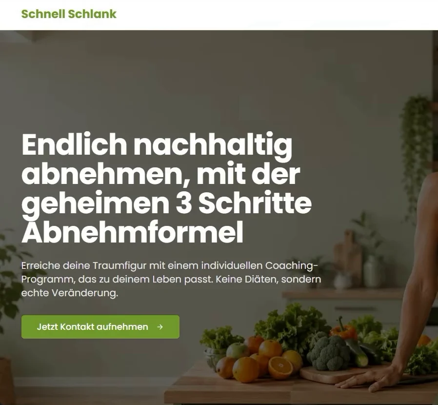 Einstiegsbereich der Coaching-Website mit neuem Hintergrundbild und weißer Überschrift