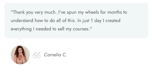 thrive themes testimonial cornelia