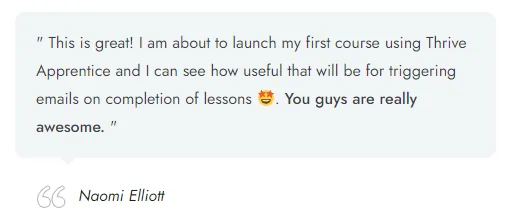 thrive themes testimonial naomi elliott