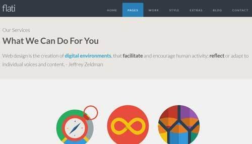wordpress theme flat design flati