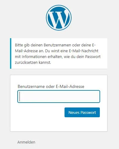 wordpress-admin-login-passwort-vergessen-neu