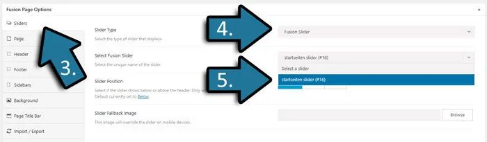 fusion slider auf website hinzufuegen