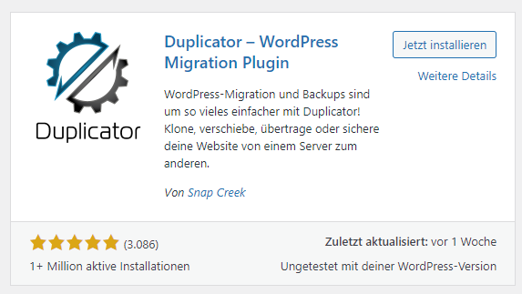 duplicator plugin