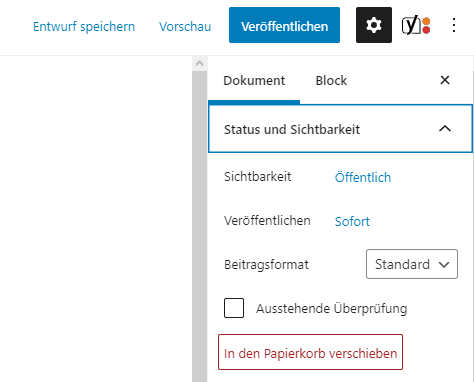 wordpress-beitrag-entfernen-gutenberg