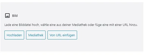 WordPress Bild Auswahl Upload Mediathek