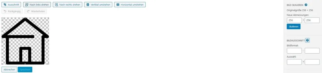 WordPress Bilder bearbeiten Zuschnitt