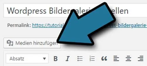medien hinzufuegen button