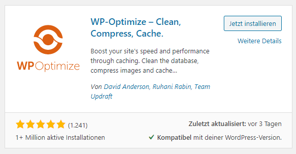 wp optimize