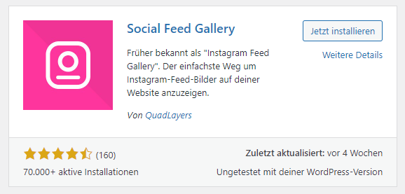 social feed gallery