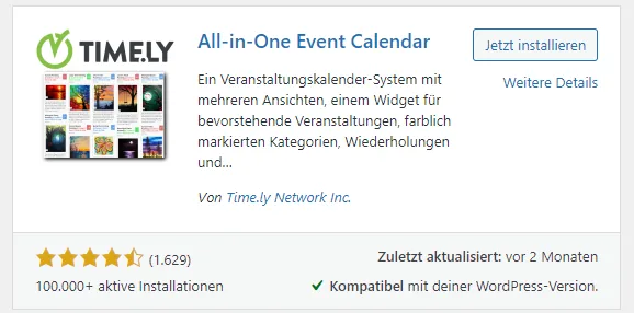 All-in-one Event Calendar plugin