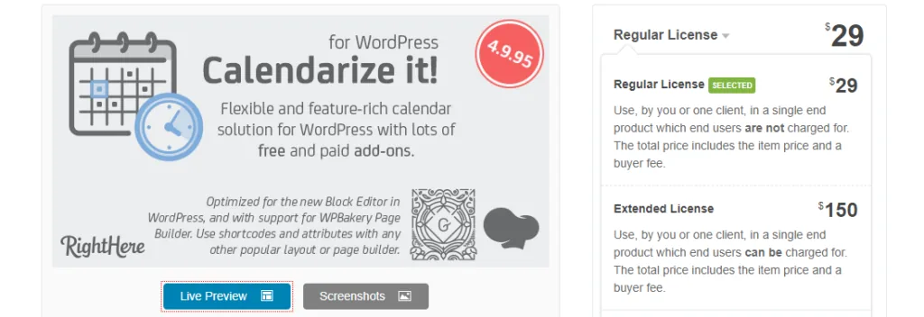calendarize it price
