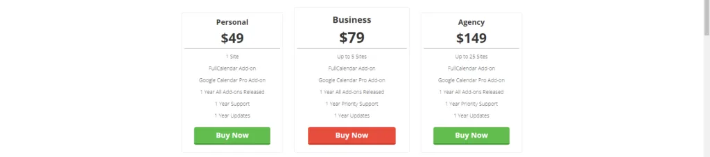 simple calendar price