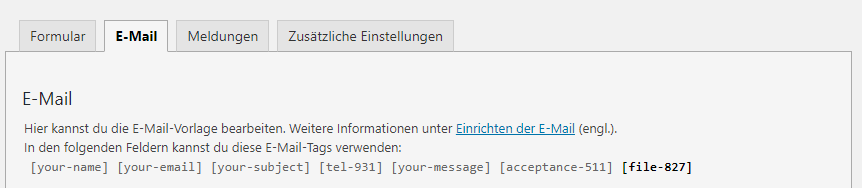 reiter email tags bei wp plugin contact form 7