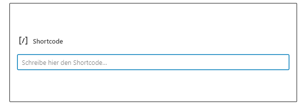 shortcode block