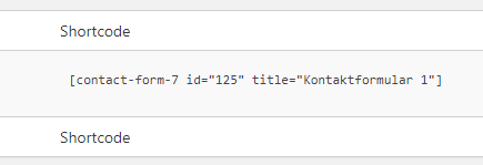 shortcode contact form 7 formular