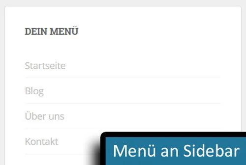 wordpress widget navigationsmenue