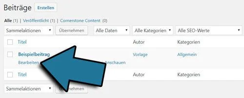 post beitrag bearbeiten