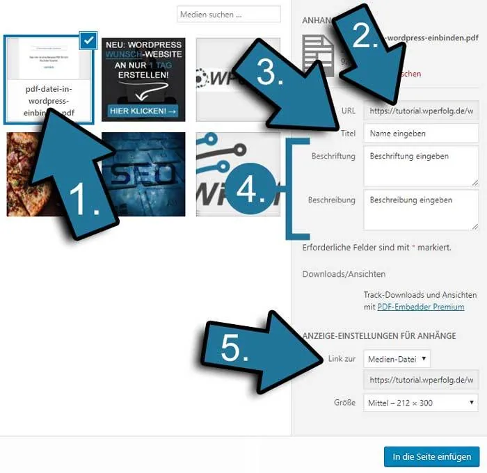 wordpress pdf einbinden