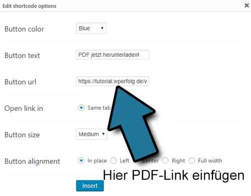 wp Portable Document Format ueber button downloaden