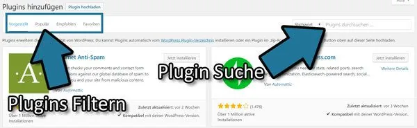 wp plugin verzeichnis