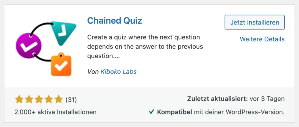 chainedquiz plugin