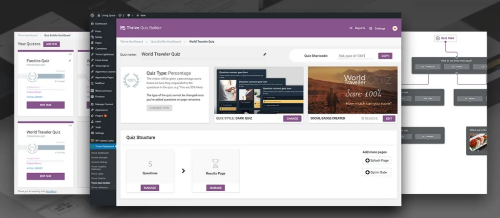 wordpress-quiz-thrive builder