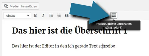 der Wordpress editor einführung tutorial german