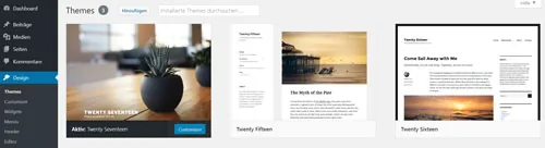 themes installieren schulung