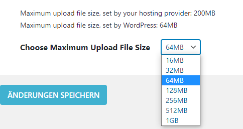 wordpress upload limit erhöhen increase maximum upload file size plugin