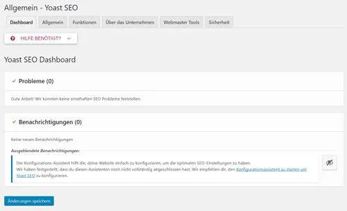 SEO by Yoast Dashboard