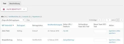 massenbearbeitung tool