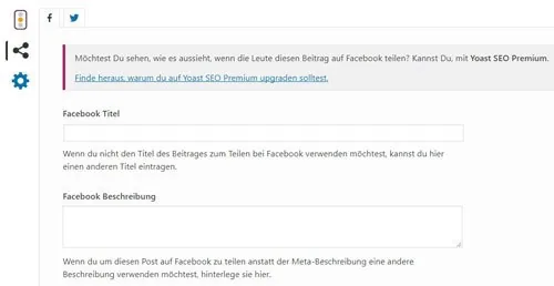 social media einstellungen yoast metabox
