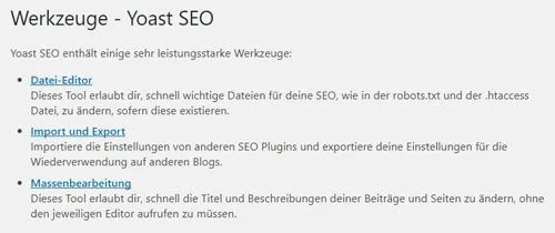 werkzeuge yoast seo