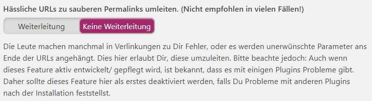 yoast seo haessliche url weiterleiten