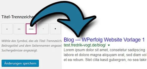 yoast titel trennzeichen