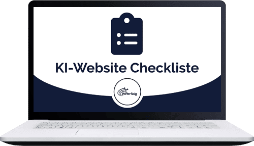 Bonus: KI-Website Checkliste – Laptop-Ansicht
