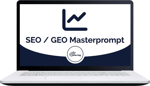 Bonus: SEO / GEO Masterprompt – Laptop-Ansicht
