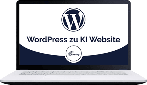 Bonus: WordPress zu KI Website – Laptop-Ansicht