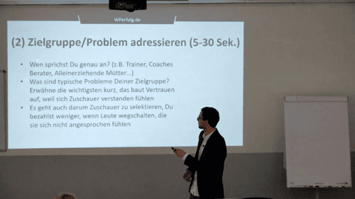Fredrik Vogt als Speaker bei einem Vortrag