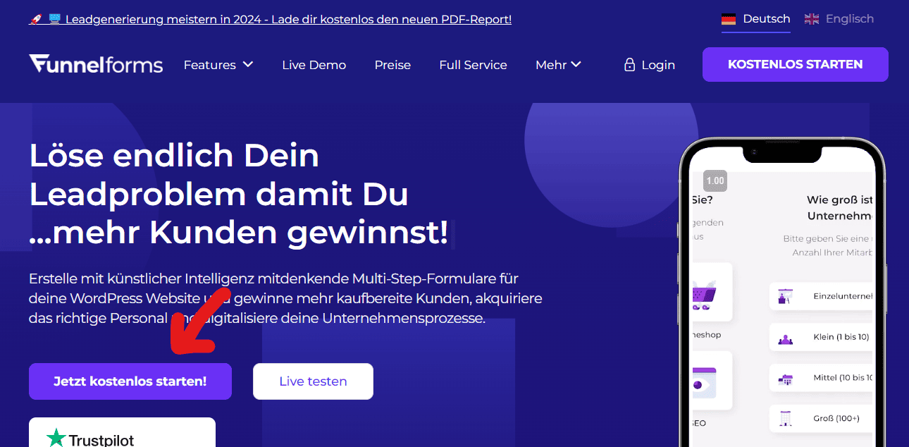 funnelforms kostenlos testen