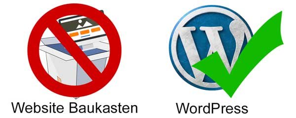 WordPress Website im Vergleich zum Homepage-Baukastensystem
