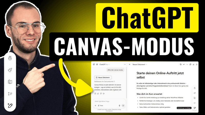 chatgpt canvas modus deutsch tutorial openai