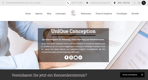 unique-conception website formel